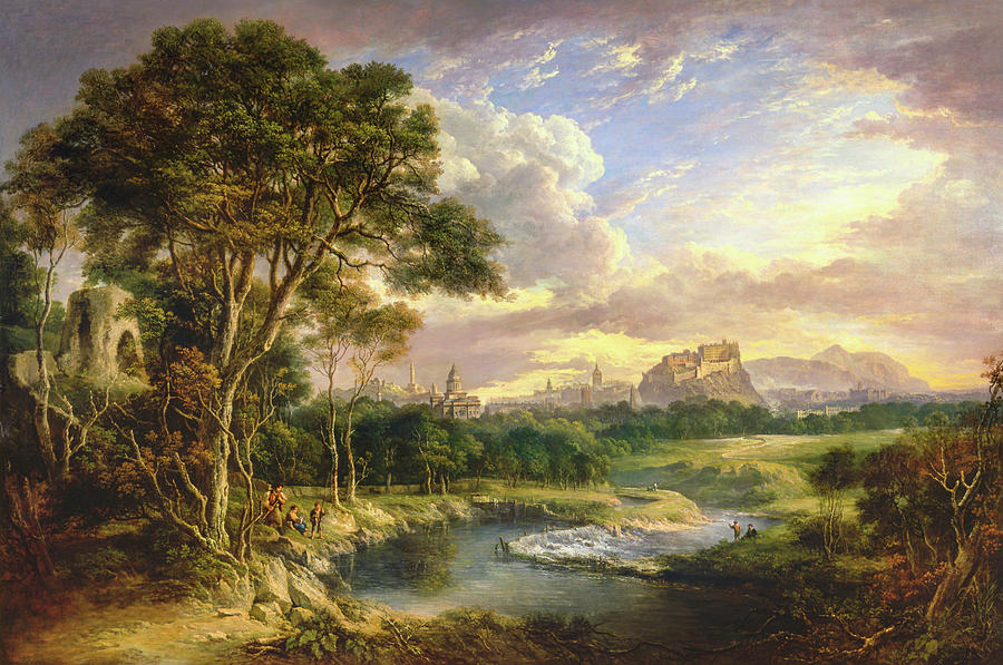 View of the City of Edinburgh by Alexander Nasmyth 1822 Painting by Alexander nasmyth