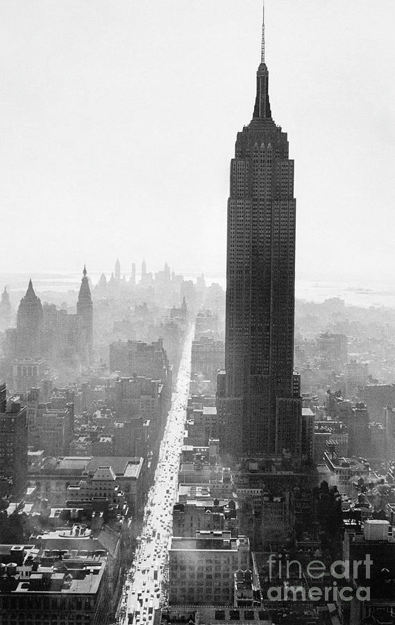 View Of The Empire State Building, 1952 Photograph by Angelo Rizzuto