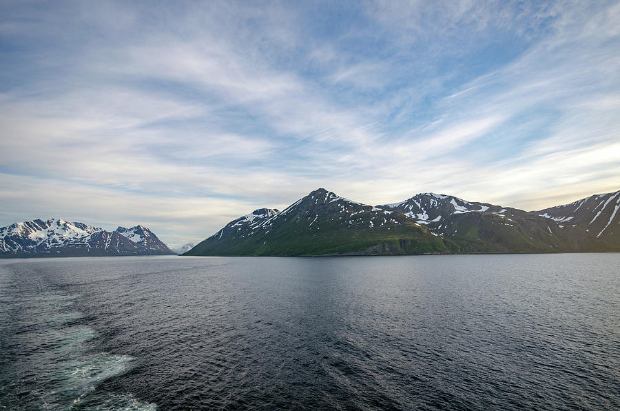 View of the Fjords from the Back of th Ship Photograph by Matthew DeGrushe