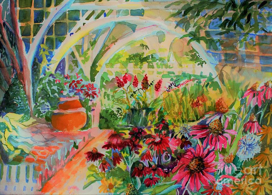 View of the Gazebo Painting by Mindy Newman