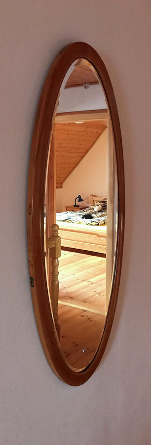 View of the Home Bedroom through the Mirror Photograph by Jan Dolezal