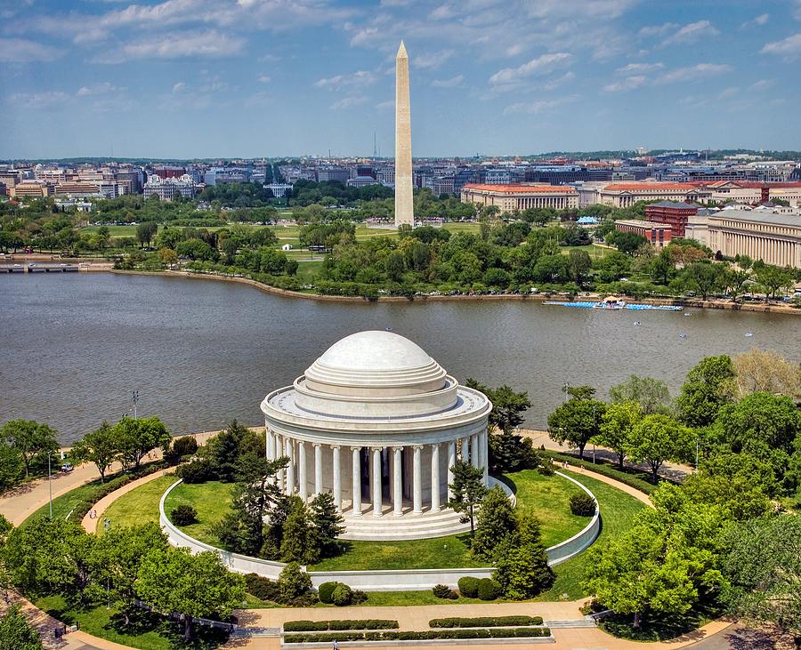 View of the Jefferson Memorial and Washington Monument Photograph by Mountain Dreams