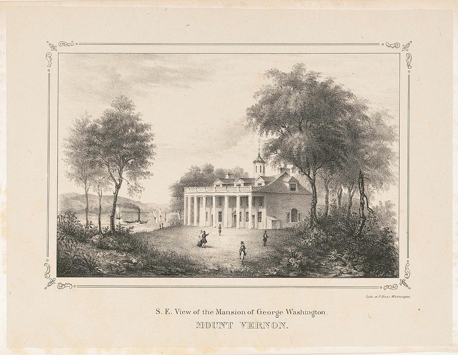 View Photograph - view of the mansion of George Washington by Popular Art