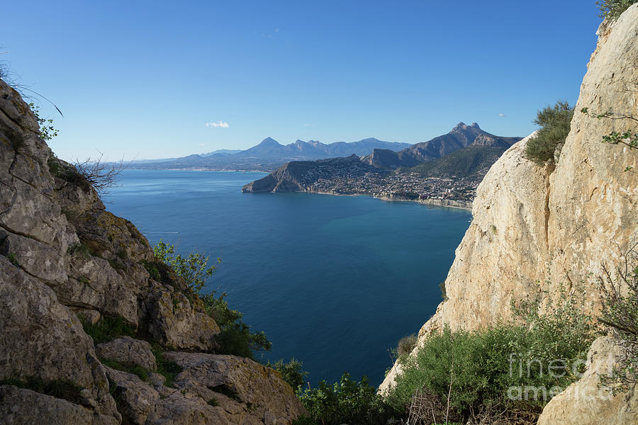 View of the Mediterranean Sea and cliffs Photograph by Adriana Mueller