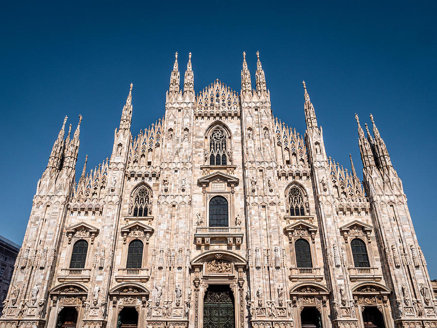 View of the Milan Domo Cathedral Church in the centre of Milan Italy Photograph by Craig Hastings