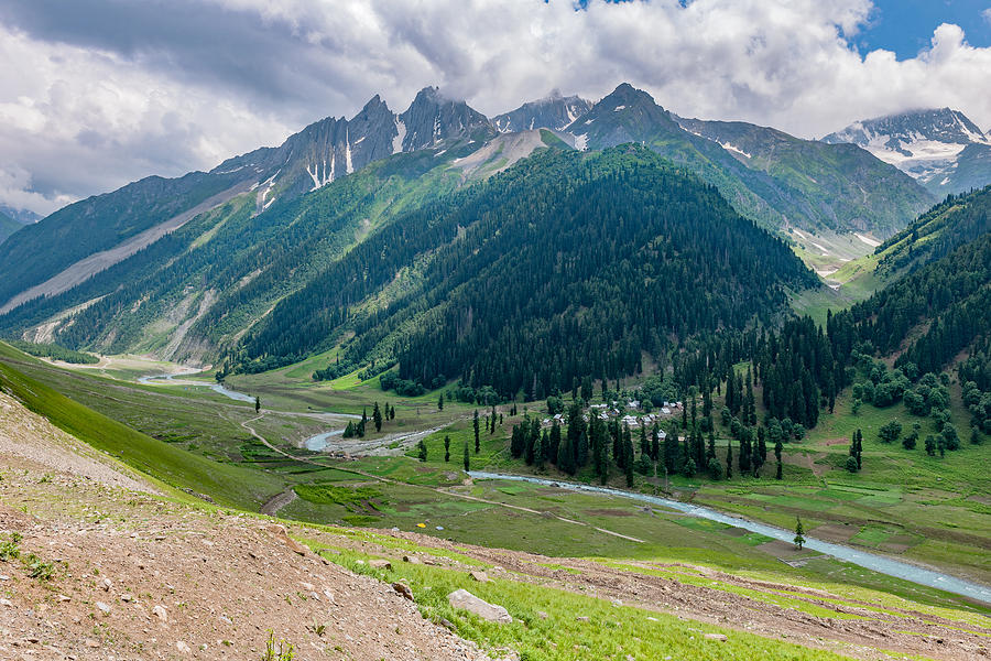 View of the mountainous landscape of the Himalayas,,Zozila Pass,Jammu and Kashmir, Ladakh Region, Tibet,India, Photograph by Pavliha