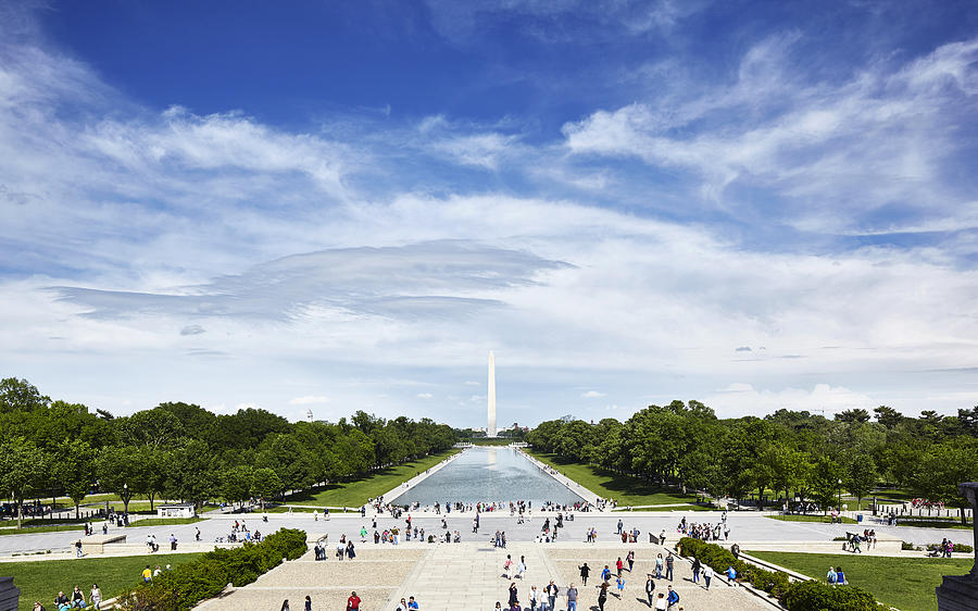 View of the National Mall and the Washington Monument from the Lincoln Memorial Photograph by Bjarte Rettedal