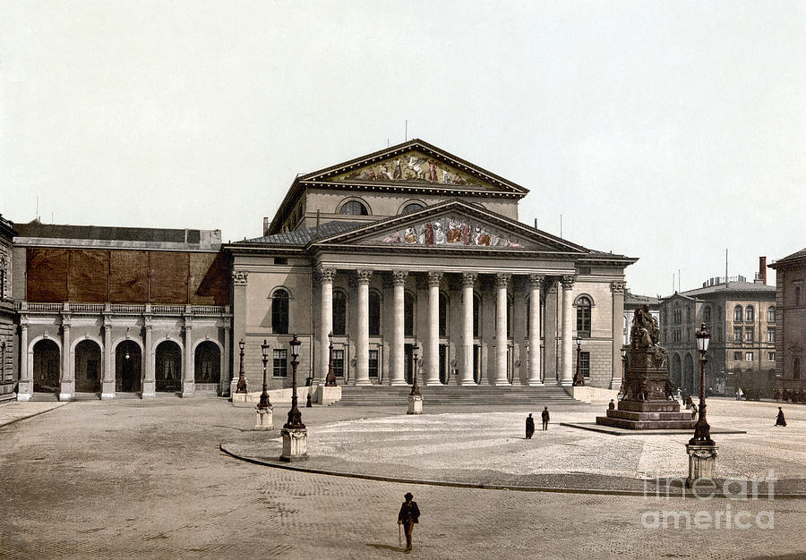 View of the National Theater in Munich, Germany Photograph by Granger