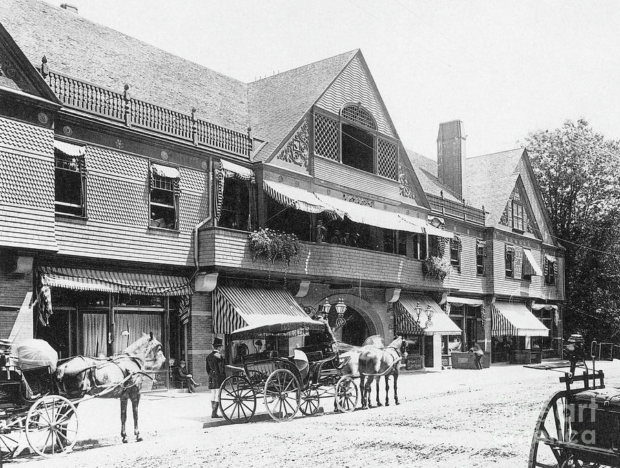 View of the Newport Casino in Newport, Rhode Island, c1883 Photograph by Granger