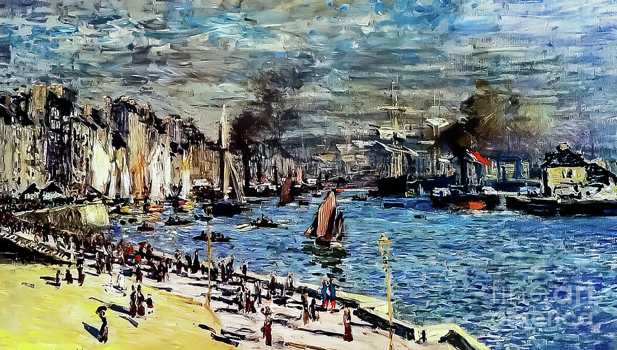 View of the Old Harbor at Le Havre by Claude Monet 1874 Painting by Claude Monet