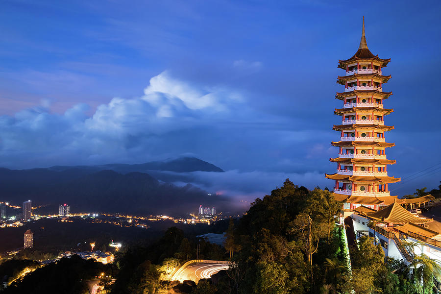 View of the Pagoda in the morning with low level cloud. Photograph by ...