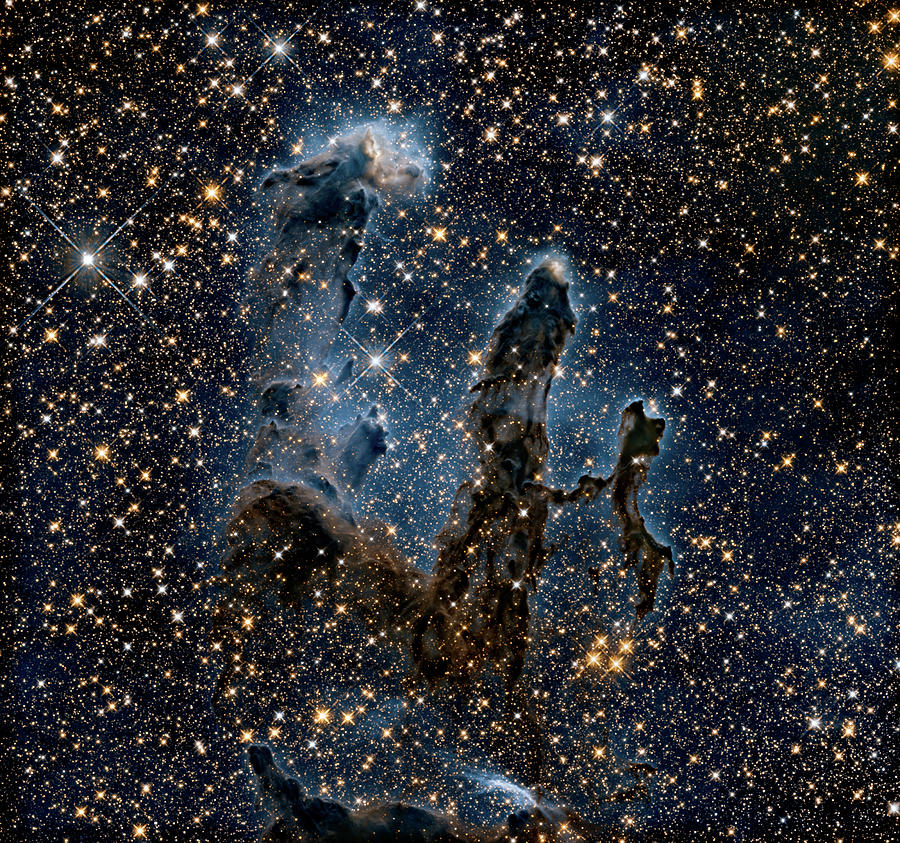 Interstellar Photograph - View Of The Pillars of Creation by Nasa