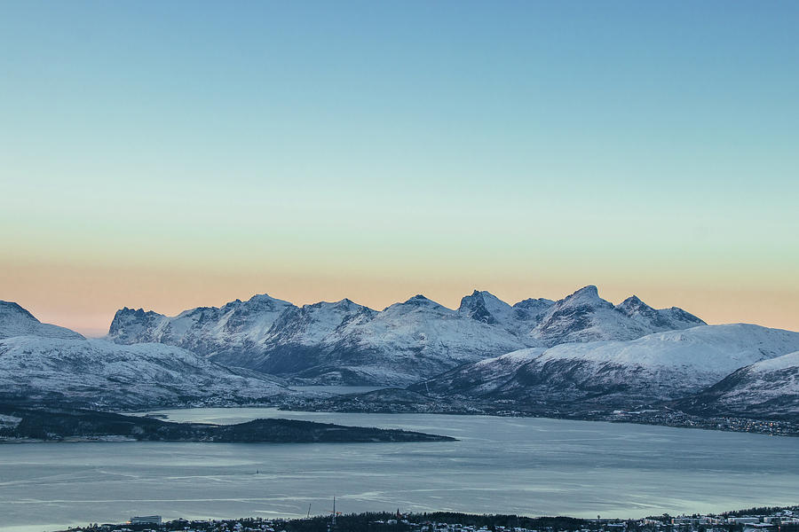 view of the polar town of Tromso in northern Norway Photograph