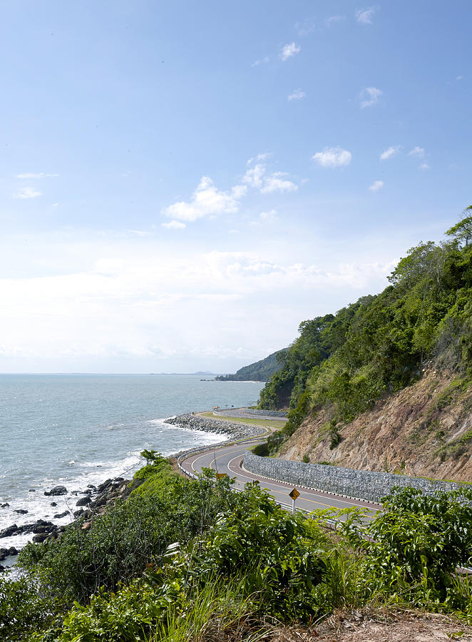 View of the Sea coastline.Road,Sea in thailand Photograph by Omo1511