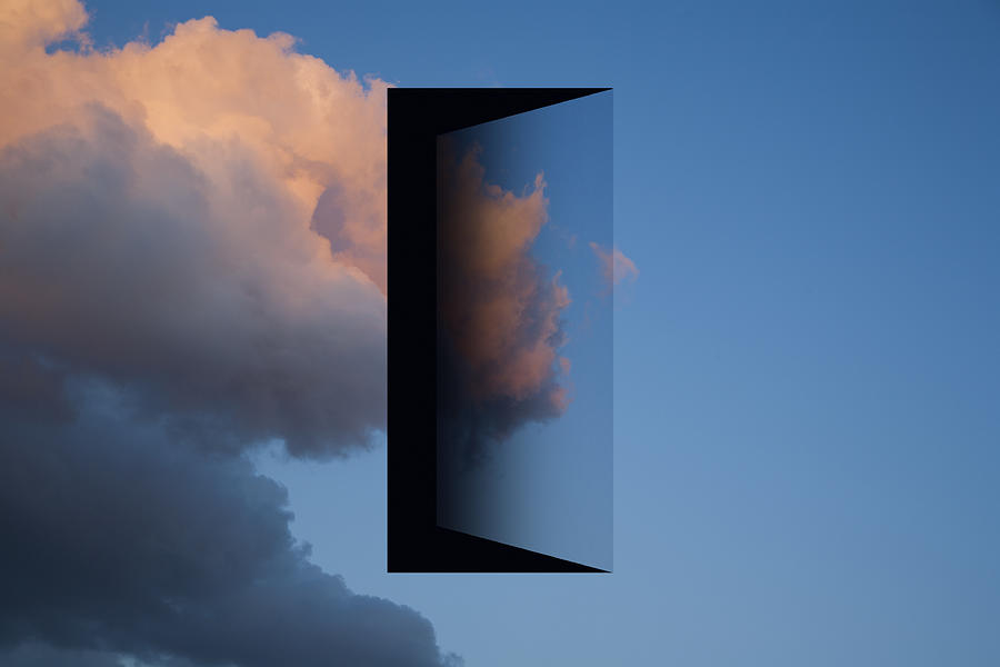 View of the sky with a doorway in it. Photograph by Maciej Toporowicz, NYC