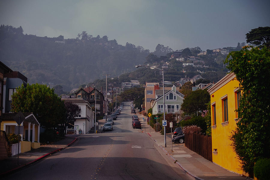 View of the streets in the city of Sausalito, United States Photograph by RoxiRosita View of the streets in the city of Sausalito, United States Photograph by RoxiRosita