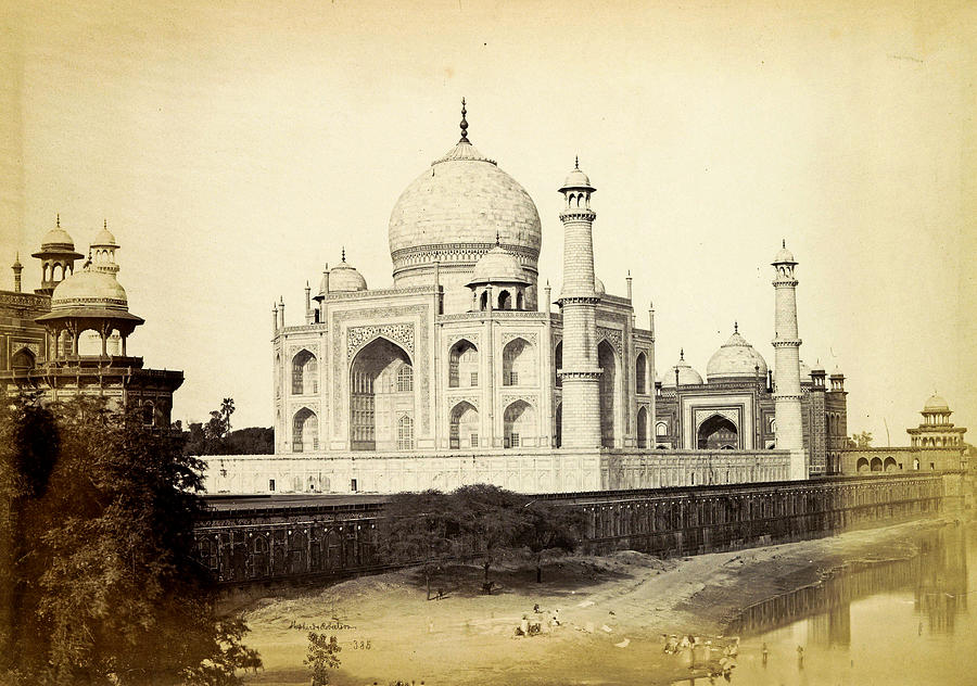 View Of The Taj Mahal In Agra, Shepherd Robertson, 1862 - 1864 Painting