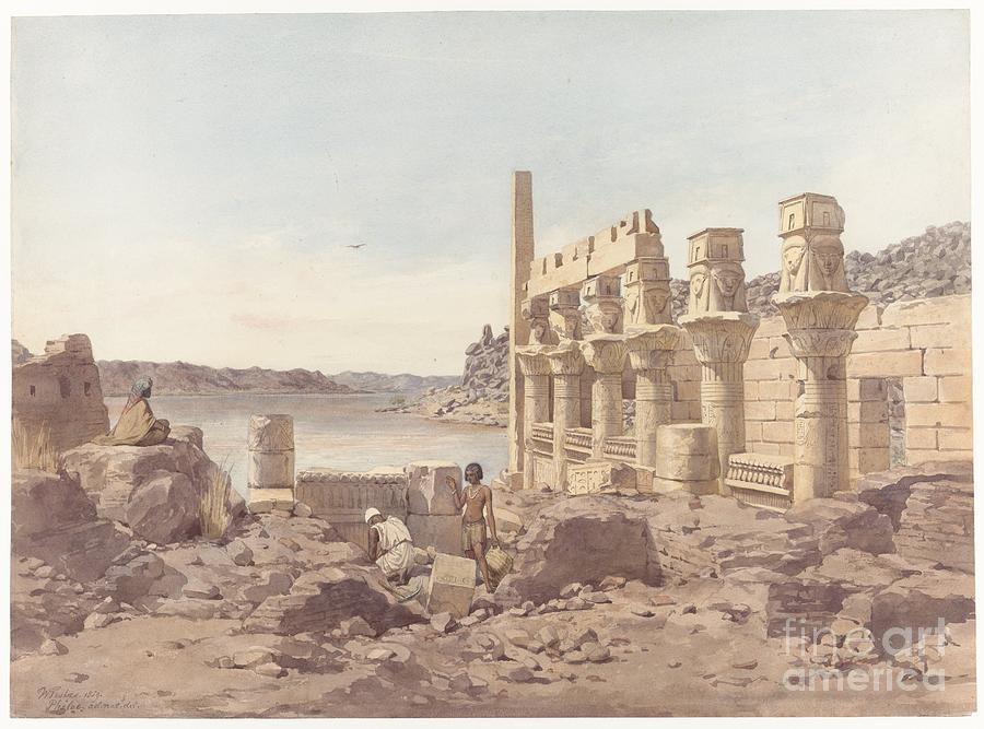 View of the temple ruins at Philae near Aswan, Willem de Famars Testas ...