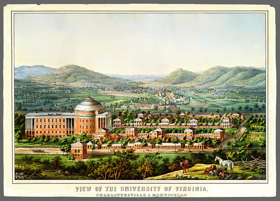 View of the University of Virginia, Charlottesville and Monticello Photograph by Phil Cardamone