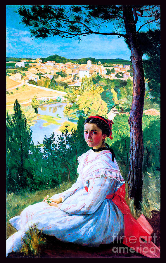 View of the Village 1868 Painting by Frederic Bazille