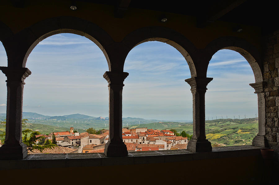 View of the village of Bisaccia, in central Italy Photograph by Laz@Photo