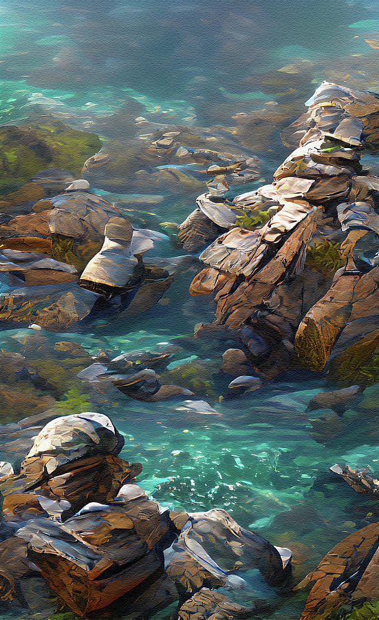 View Of The Tyrrhenian Sea From Positano Cliffs Digital Art by Deborah League