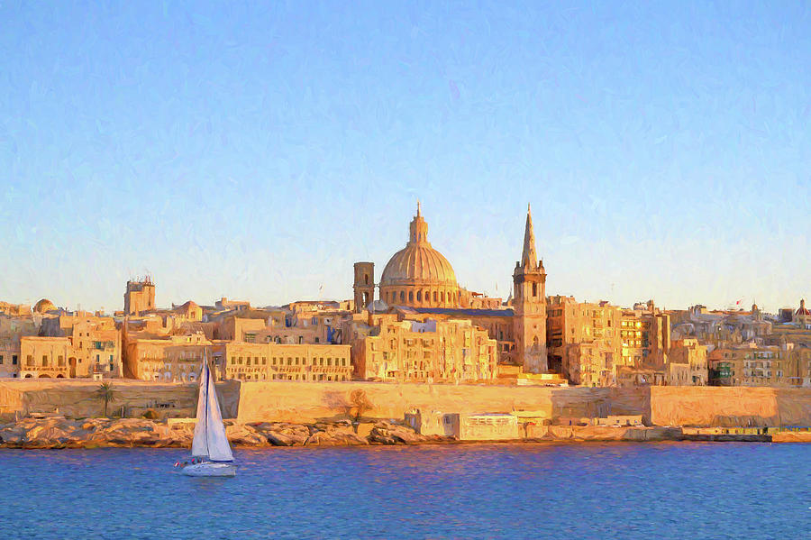 View of Valletta 2 Digital Art by Roy Pedersen
