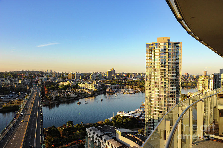 View of Vancouver from a high-rise apartment Photograph by Gunther Allen