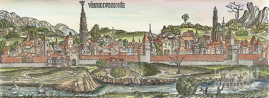 View Of Vienna, 1493 Photograph by Granger