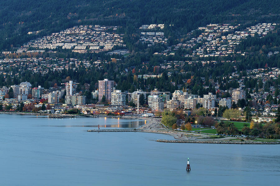 View of West Vancouver and Ambleside Park Photograph by Michael Russell