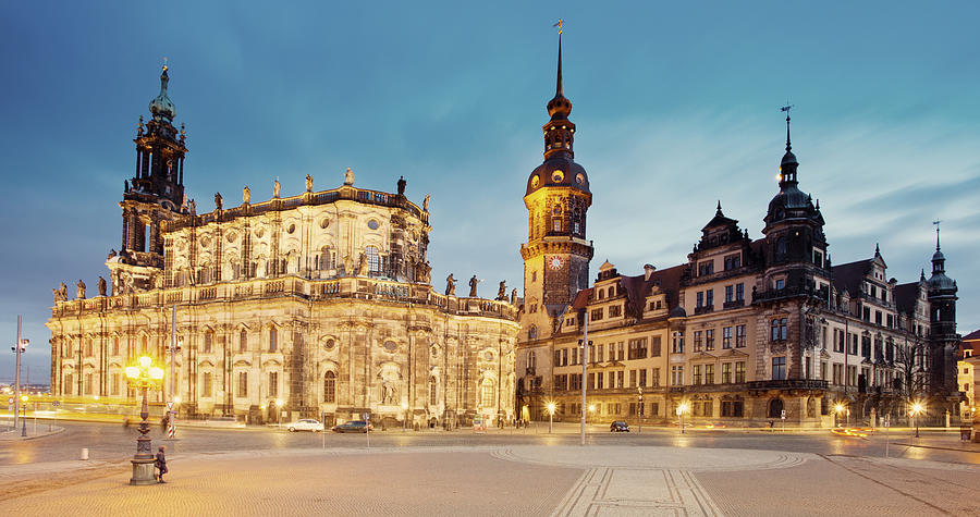 View on Hofkirche from Theaterplatz in Dresden Photograph by Kirill Rudenko