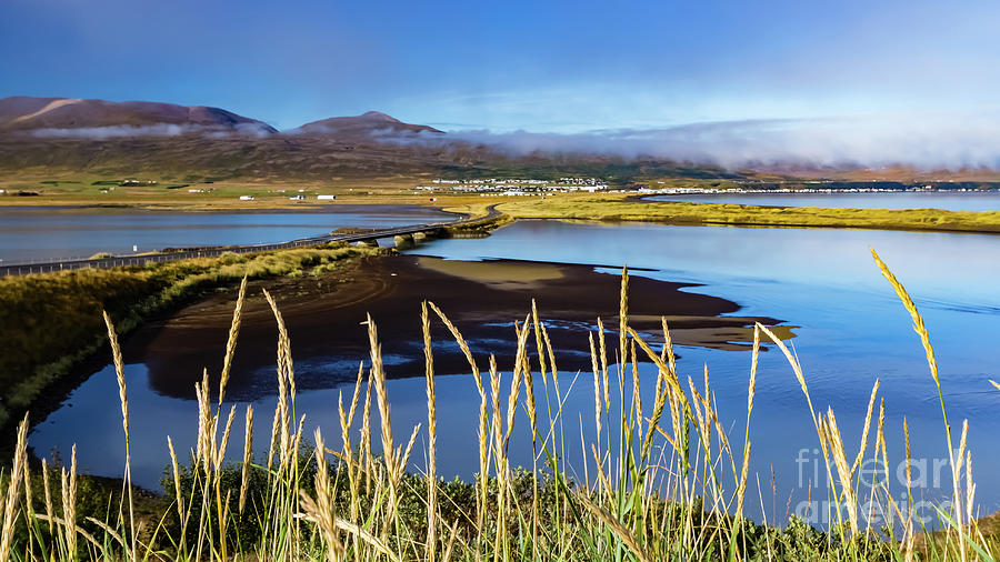 View on Saudarkrokur and Skagafjordur, Iceland Photograph by Lyl Dil ...