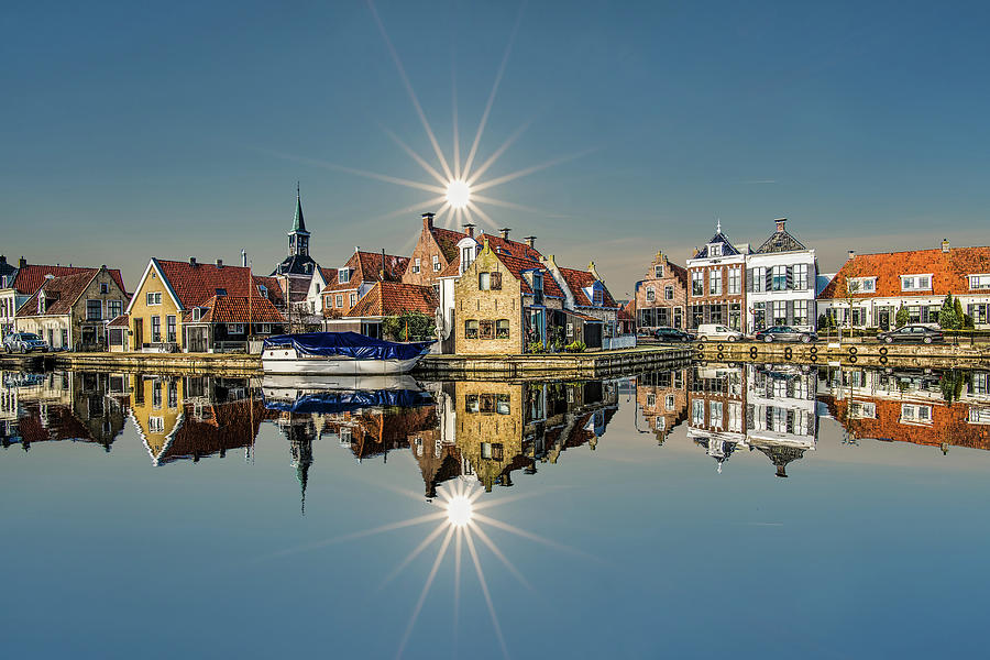 View on the harbour of Makkum in Friesland, The Netherlands Photograph by  Harrie Muis