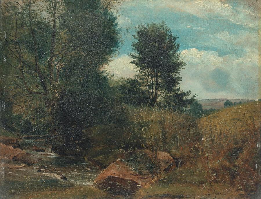 Lionel Constable Painting - View on the River Sid  near Sidmouth  by Lionel Constable