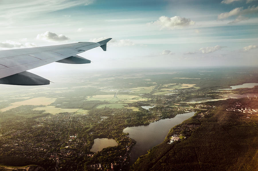 View out airplane. Photograph by Guido Mieth