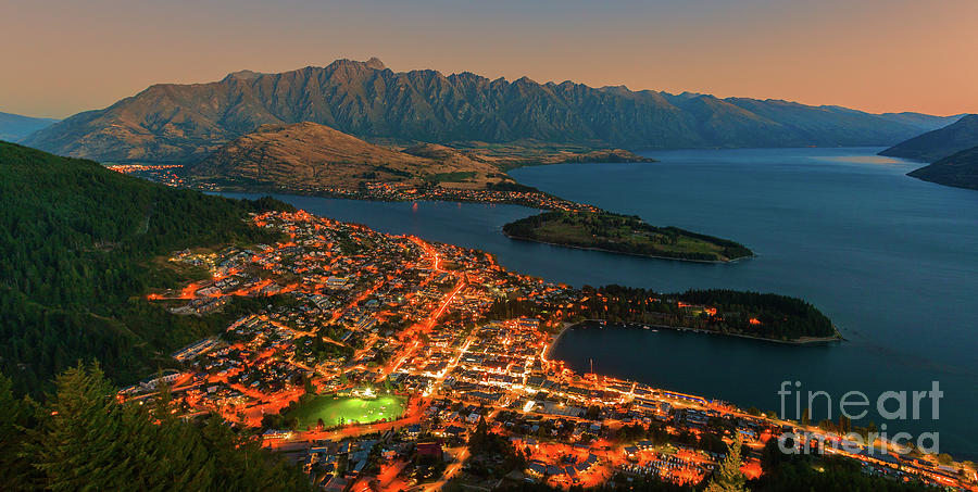 View over Queenstown Photograph by Henk Meijer Photography
