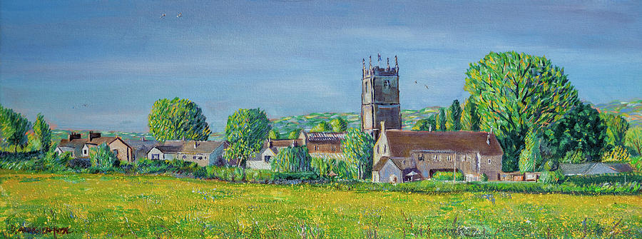 View Over The Buttercups To St Georges, Upper Cam Painting by Seeables Visual Arts