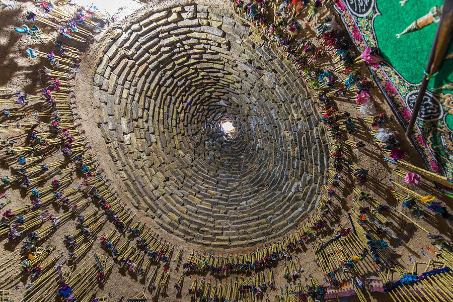 View over the dome of a traditional mud brick house from inside, in Harran, Sanliurfa, Turkey Photograph by Gofotograf