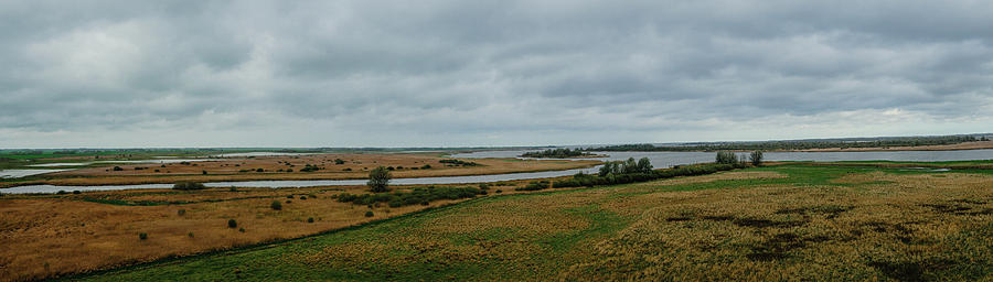 View over the wetlands of Lauwersmeer, The Netherlands Photograph by Tosca Weijers