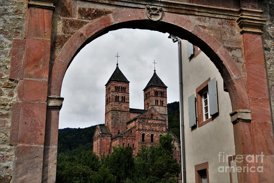 View To Murbach Abbey Through Stone Arch Photograph