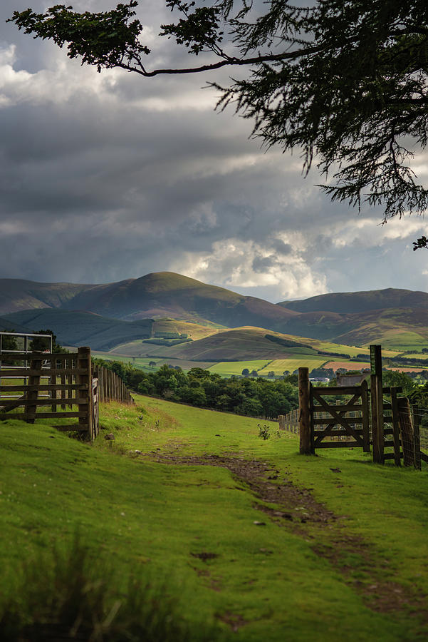 View Toward the Village of Broughton in the Scottish Borders Photograph ...