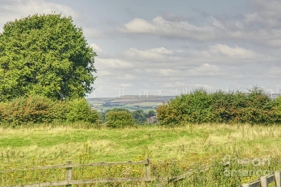 View towards Scout Moor Wind Farm Manchester UK Photograph by Pics By Tony
