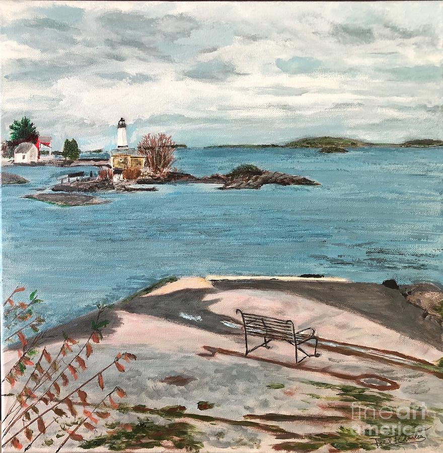 View Upriver from Mandolin Island Painting by Joel Charles