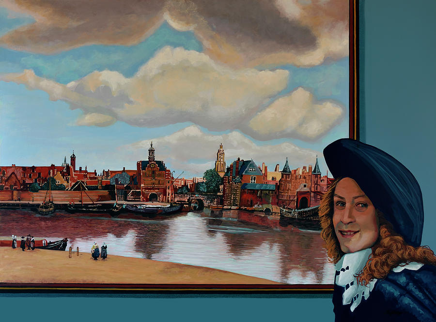 View Vermeer in Delft Painting Painting by Paul Meijering