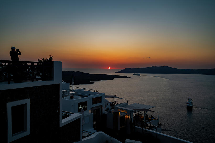 Viewing the caldera and sunset Photograph by GeoDel PhotoTravelogue ...