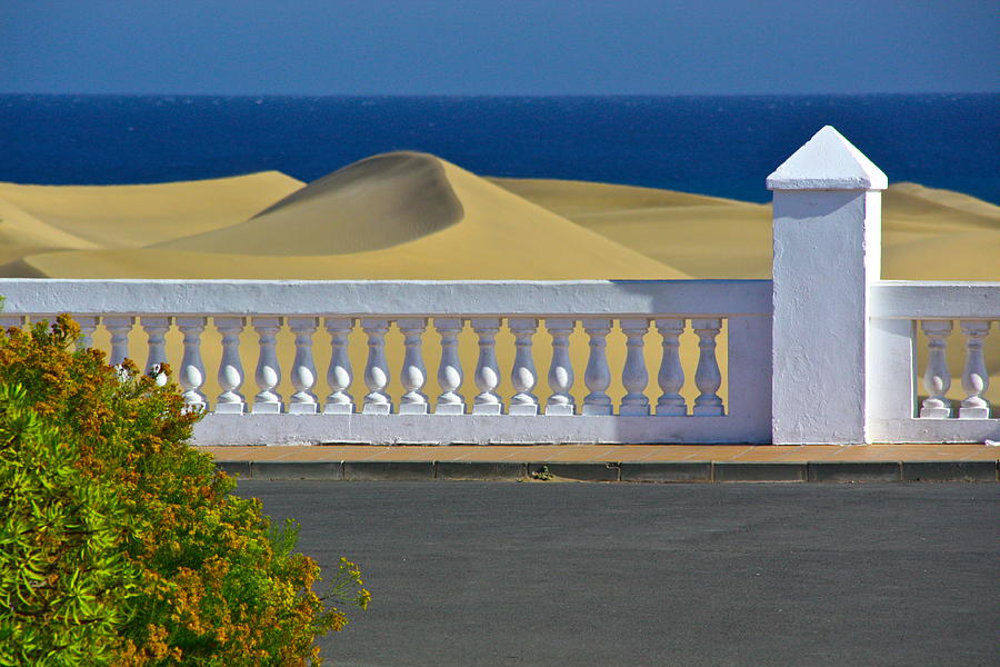 Viewpoint from hotel at dunes and ocean Photograph by David Graumann