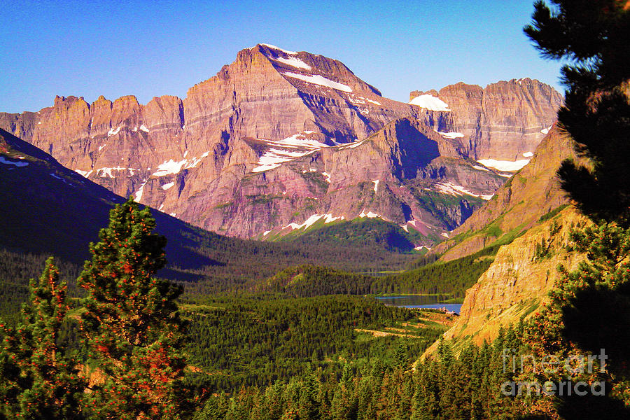 Viewpoint in Glacier National Park  Photograph by Jeff Swan