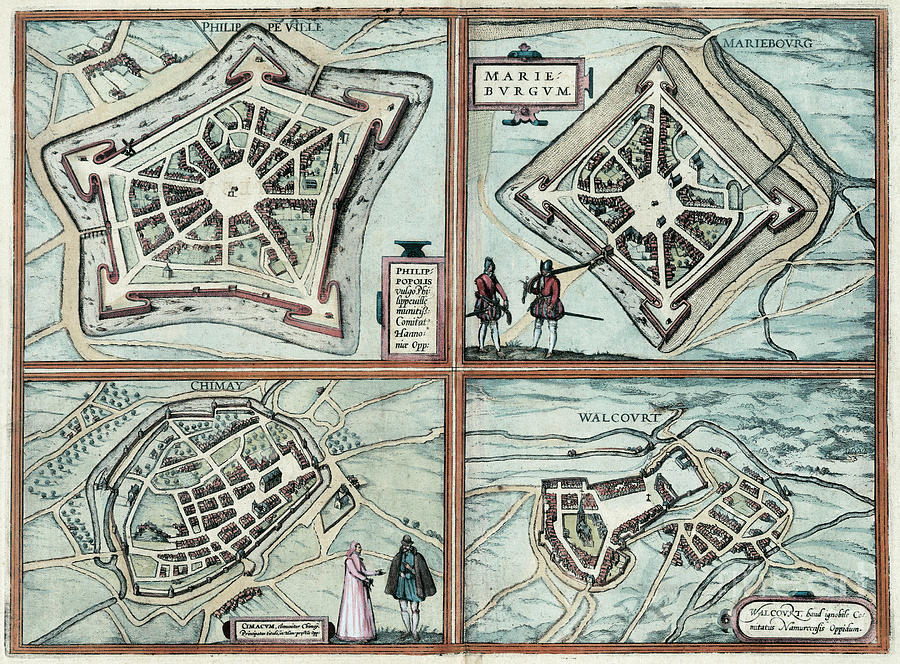 Views Of Belgian Cities, 1581 Drawing by Georg Braun and Franz Hogenberg