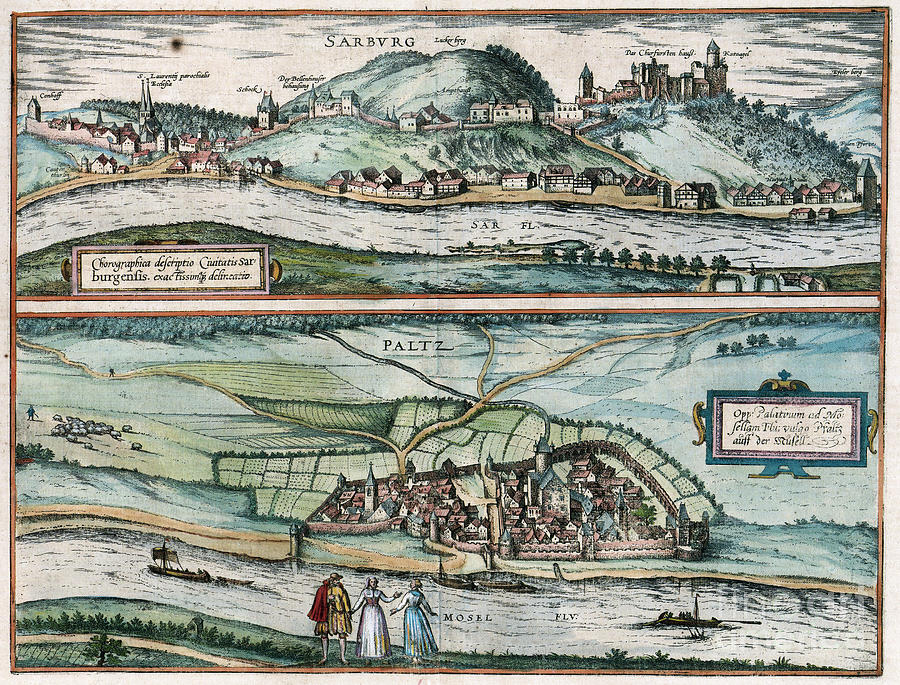 Views Of German Cities, 1598 Drawing by Georg Braun and Franz Hogenberg