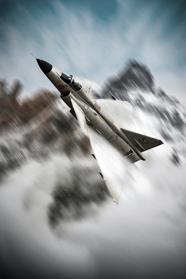 Jet Digital Art - Viggen Warrior by Airpower Art